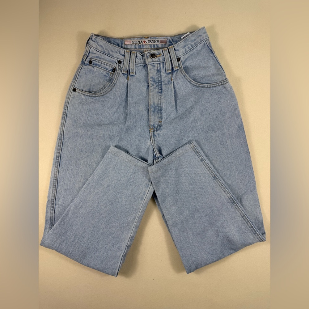 Vintage Zena Light Wash Relaxed Jeans Womens 8